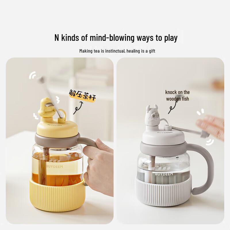 Buydeem Portable Glass Tea Tumbler