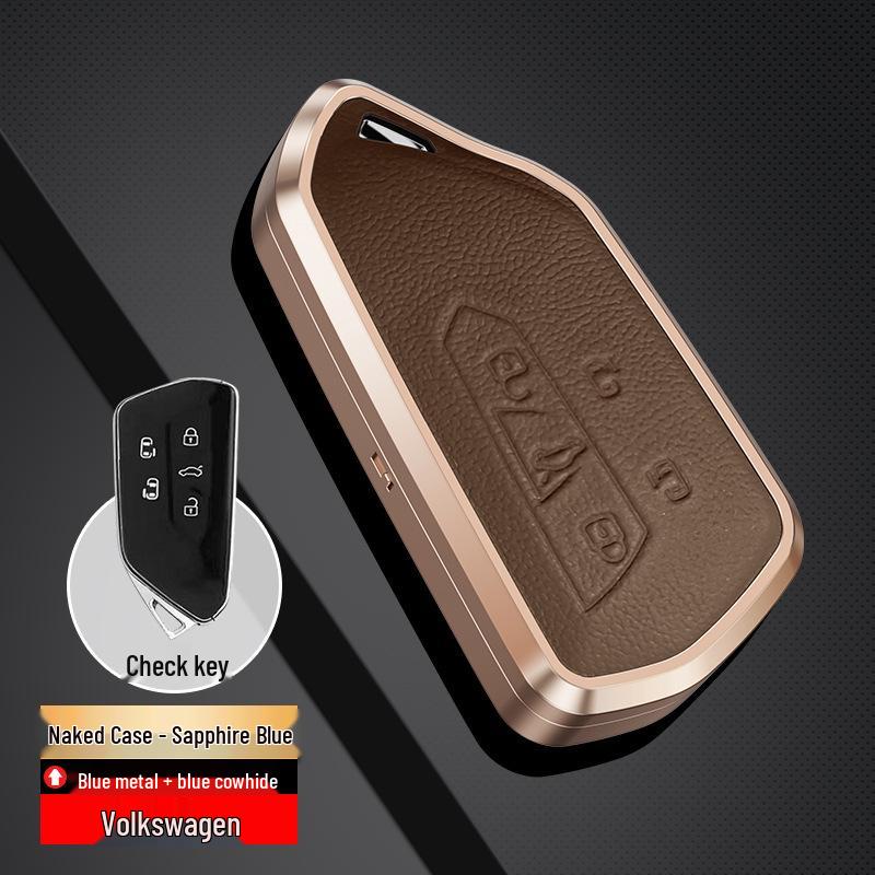 Genuine Leather Key Cover for Volkswagen Golf 8 and Teramont