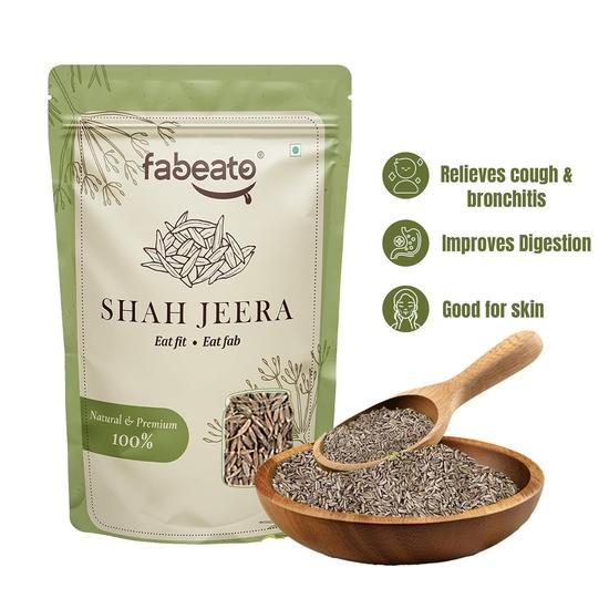 Fabeato Naturlig Premium Färsk Svart Kummin för Indisk Matlagning 200 gram| Kumminfrön | Afghansk Spiskummin| Kunglig Spiskummin| Biriyani Spiskummin