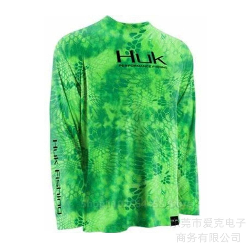 HUK fishing suit sun protection summer outdoor sports long-sleeved Uv protective fishing shirt quick drying top men