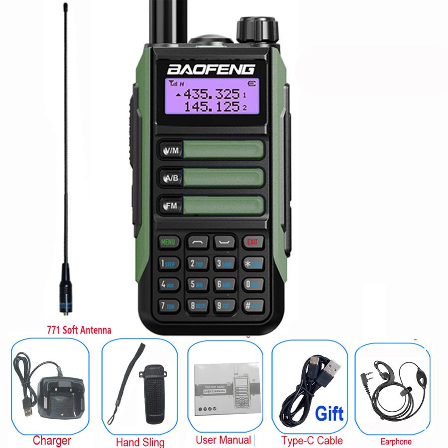 Baofeng UV16 Pro Plus V2 CB Ham FM Radio Station Two Way Amateur VHF Powerful UV16 Walkie Talkie Radios For Outdoor Hunting