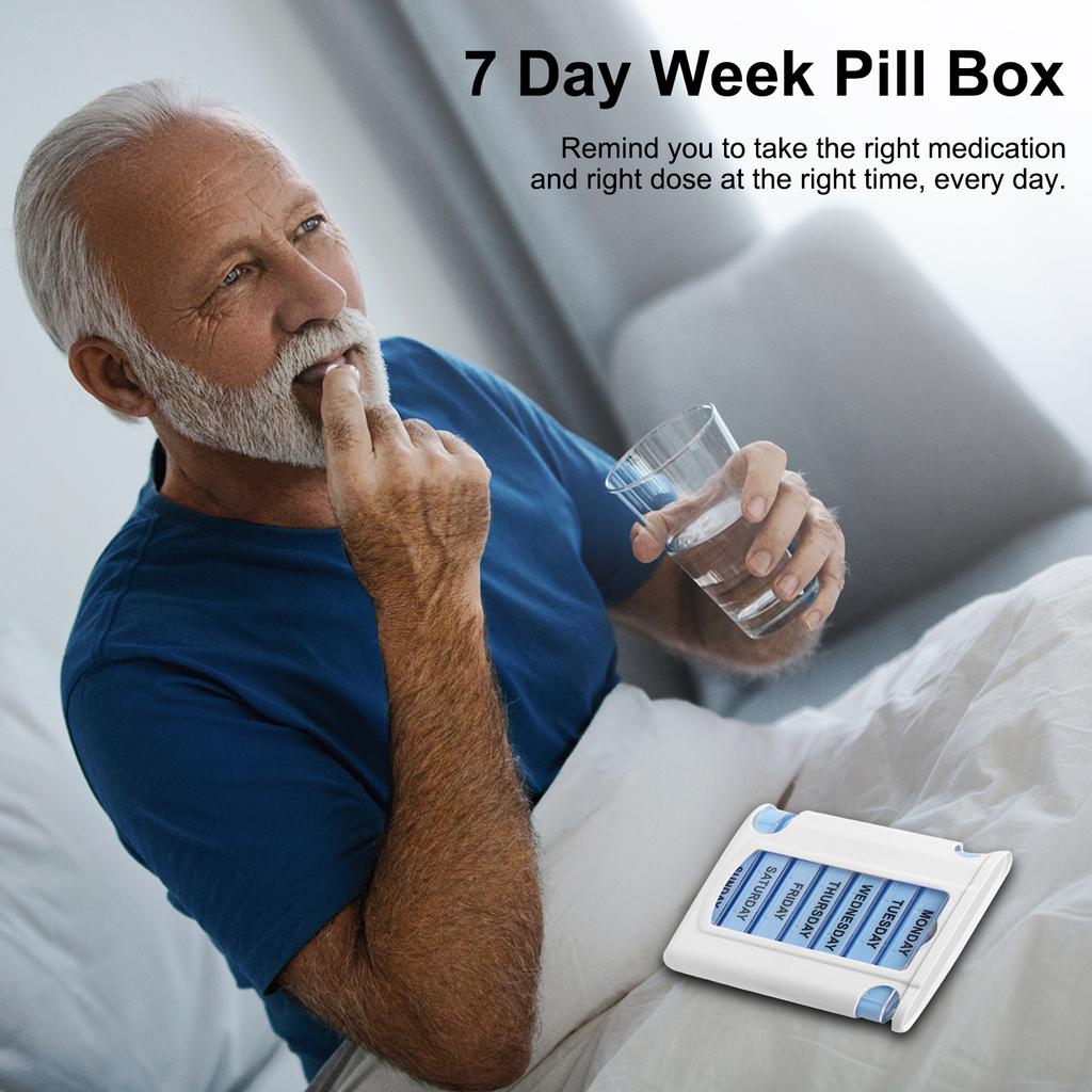 7 Day Week Pill Box Organizer Tablet Holder Medicine Tablet Drug Holder Storage Box Pillbox Case
