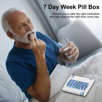 Caja organizadora para pastillas de 7 días y semana, soporte para tableta, soporte para medicamentos, caja de almacenamiento, pastillero