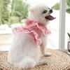 Hunde-/Katzengeschirr-/Leinen-Set, verstellbare Spitze, floral bedruckt, Haustiergeschirr, Weste, süßes Hundekleid, Pubby-Netzgeschirr, Katzen-Leine