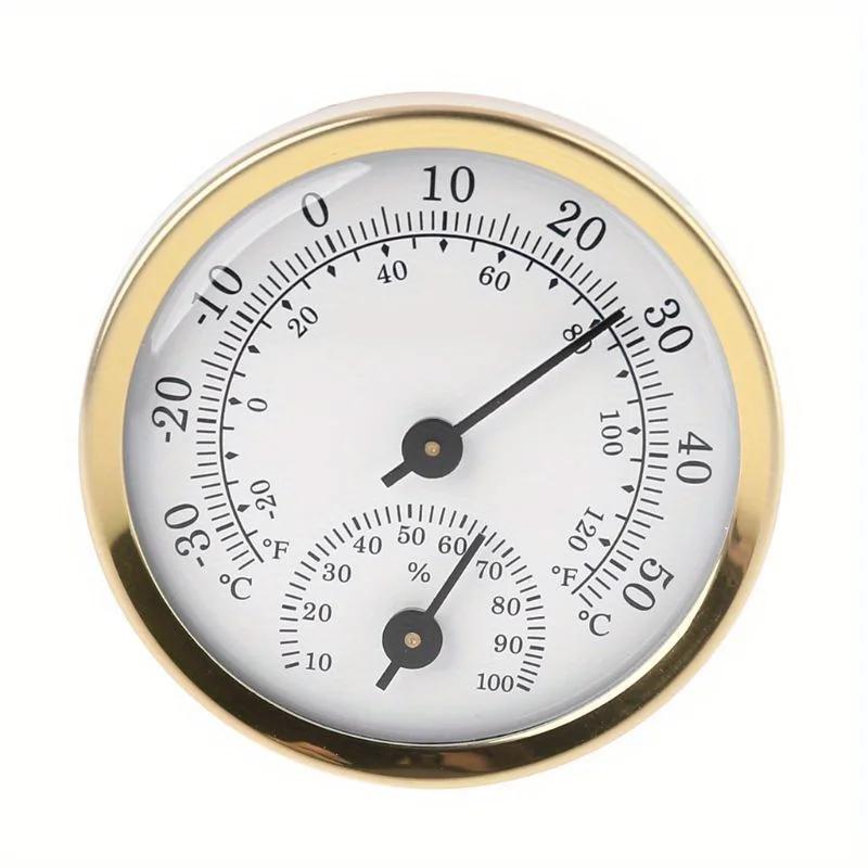 18mm Mini 1 In 1 Thermometer Hygrometer Auto Senser Wall Mounted Mechanical Analog Temperature Gauge Humidity Meter Homeuse Tool