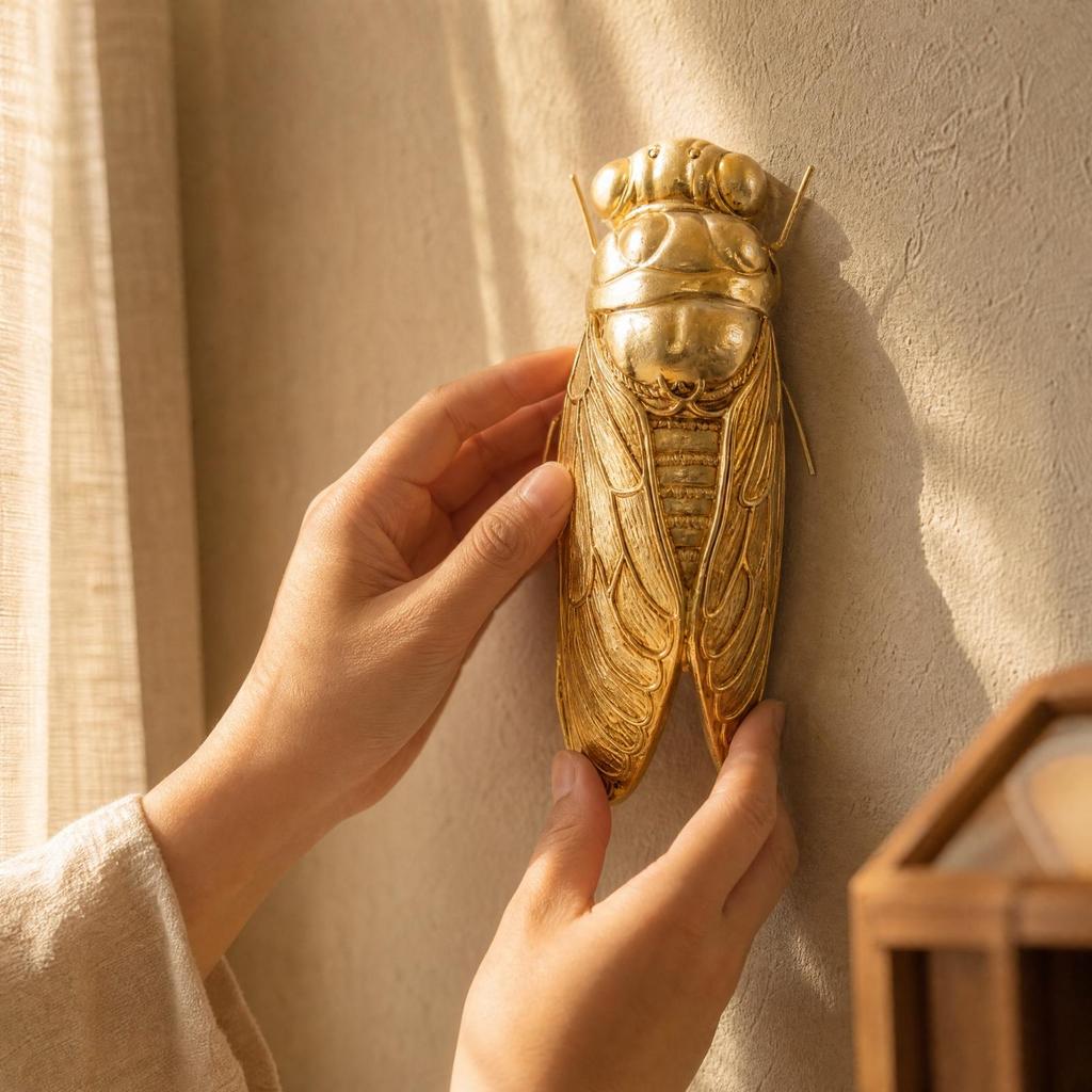 3D Relief Cicada Wall Decor Lightweight for Entryway, Bedroom