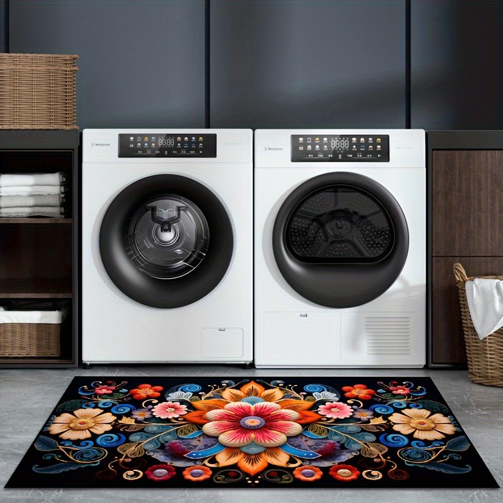1Pcs 1Pc Vibrant Floral Pattern Non-Slip Washable Area Rug Runner for Entryway, Living Room, Bedroom & Patio