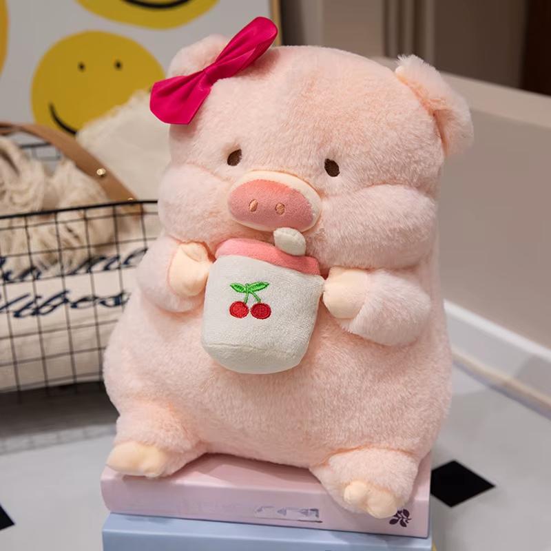 New 35/45cm Stuffed Animals Toys Fruits Tea Pig Grape Cherry Carrot Super Soft Dolls Girls Boys Birthday Gifts Home Decor