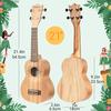 CAHAYA 21-inch Soprano Ukulele, Mahogany, 3-Year Warranty, Perfect for Beginners, Includes 3-Piece Accessory Set: Strap, Chord Chart, and Gig Bag (CY0