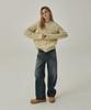 MAGOODGAN Knit 3951 Fisherman Cream Crewneck Sweater