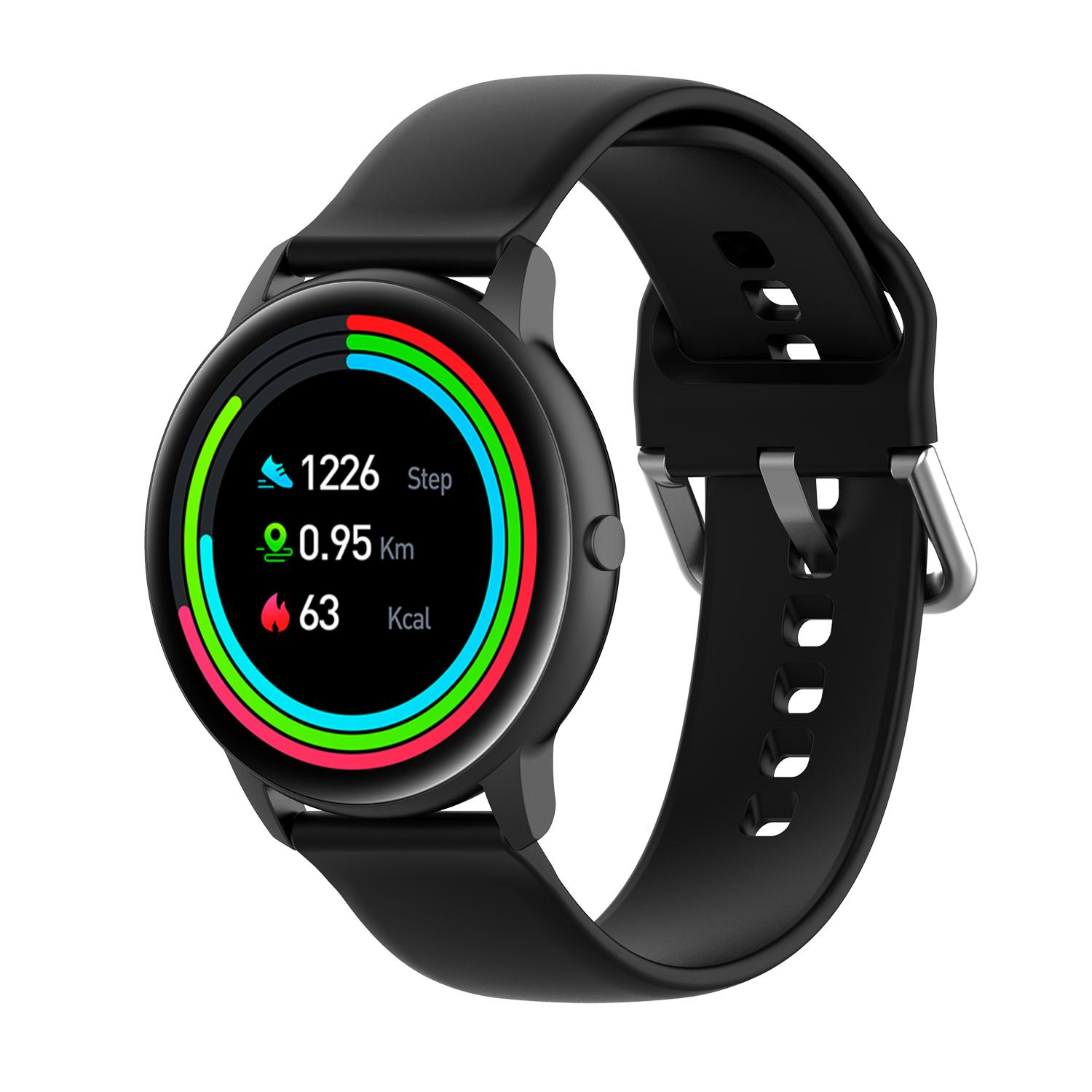 

Silicone Sport Watch Band Replacement Wrist Strap Large Size 22mm for YAMAY SW022/Imilab KW66 Black