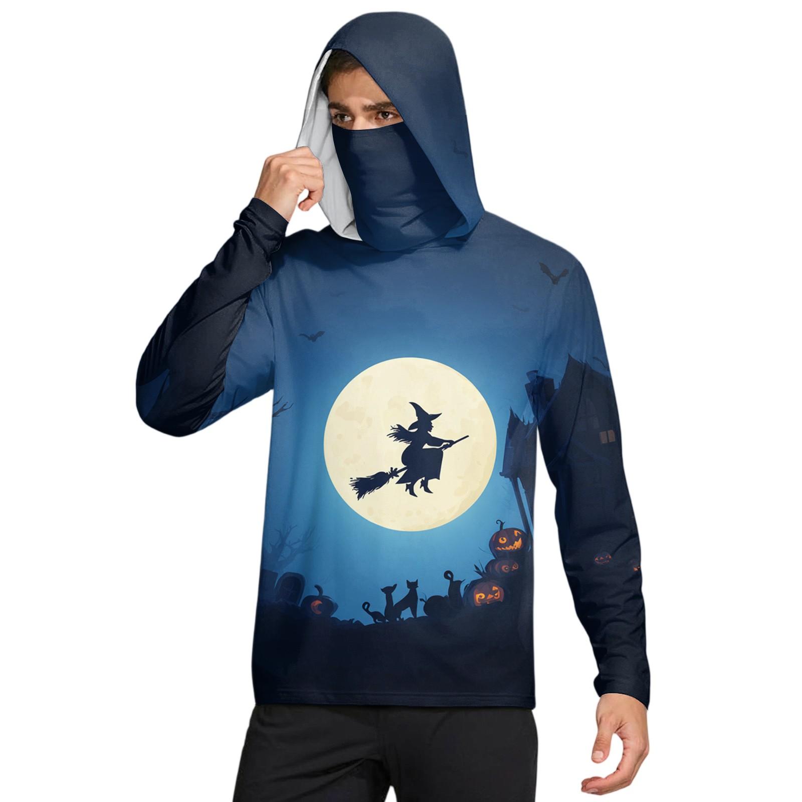 

Men s UPF50+ Sun-protective Shirt, Quick-drying Long-sleeved Shirt, Running Exercise Fishing Shirt L синий