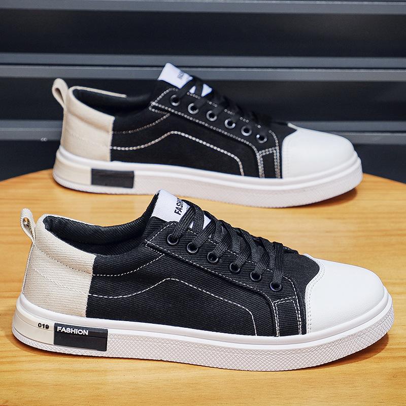 

Новая мужская корейская парусиновая обувь, модная повседневная обувь, дышащая, нескользящая, спортивная обувь для молодых студентов. 44