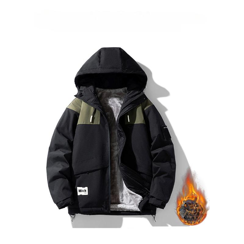 Large Size Coat Men's Autumn and Winter Velvet New Casual Trend Loose Large Size Men's Jacket Autumn and Winter Clothes