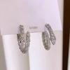 Pendientes de Zirconia con Forma de Serpiente - Diseño Único, Estilo de Alta Gama, Aspecto Lujoso, Pendientes de Moda.