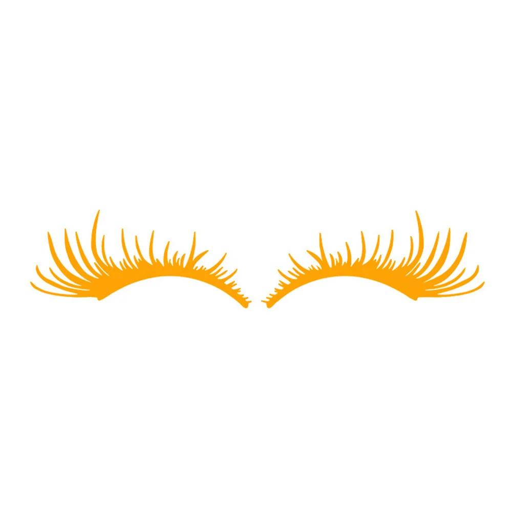 2PCS 3D Charming False Eyelashes Car Stickers Cute Black Lash Sticker Car Headlight Decoraton Creative Funny car Accessories New