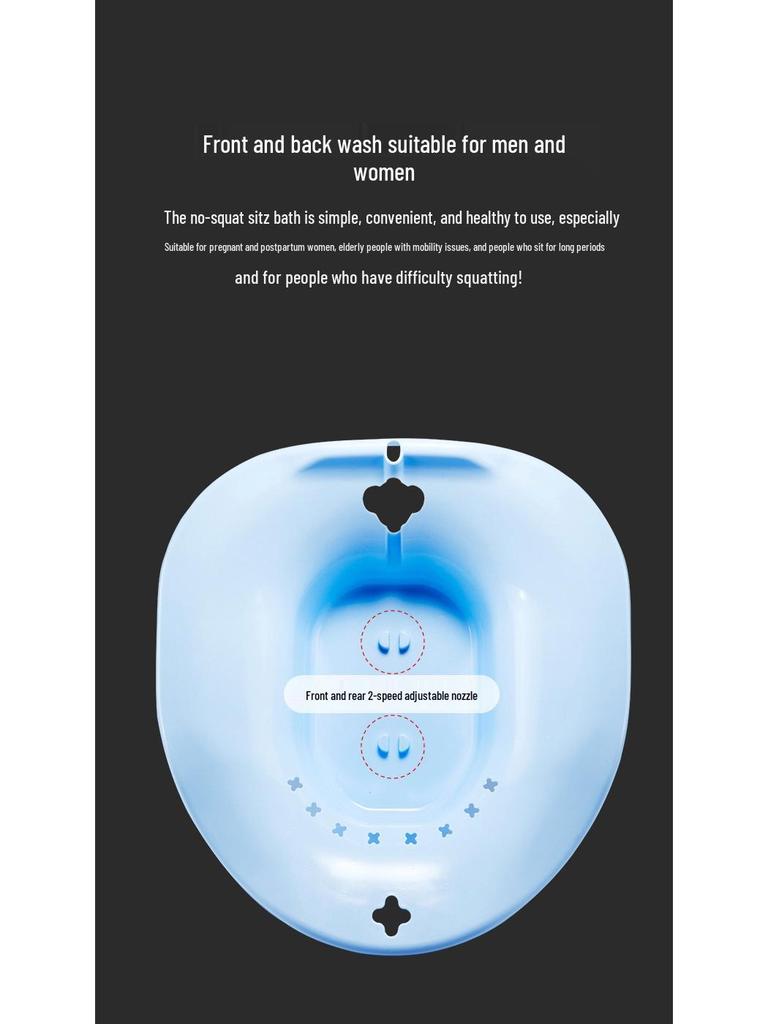 Portable Sitz Bath for Soothing and Hygiene: Ideal for Postpartum, Hemorrhoid Relief, Female Care, and Soaking.