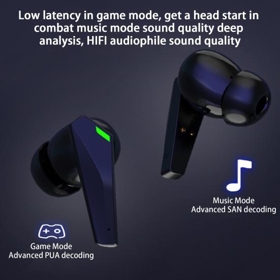 P50 Gaming Headset Dual Mode No Latency In-ear Touch Control Bluetooth-compatible 5.3 Sensitive Earphone Sports Supply
