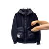 Spring and Autumn New Hooded Jacket Fashion Men's Black Thickened Casual Loose Top Letters