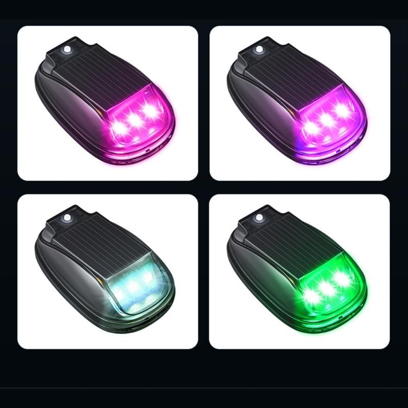 Universal Solar Powered LED Warning Strobe Light with Multiple Flash Modes ABS for SUV Pickup Truck & Off Road Vehicles