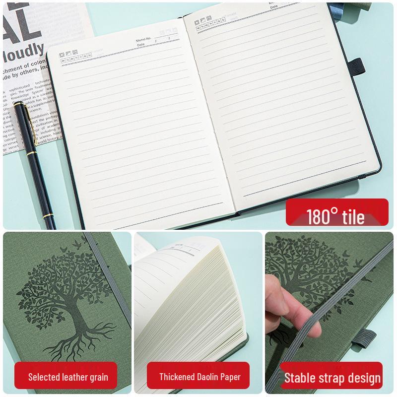 Custom A5 High-Quality Business Notebook with Strap and Logo Printing 