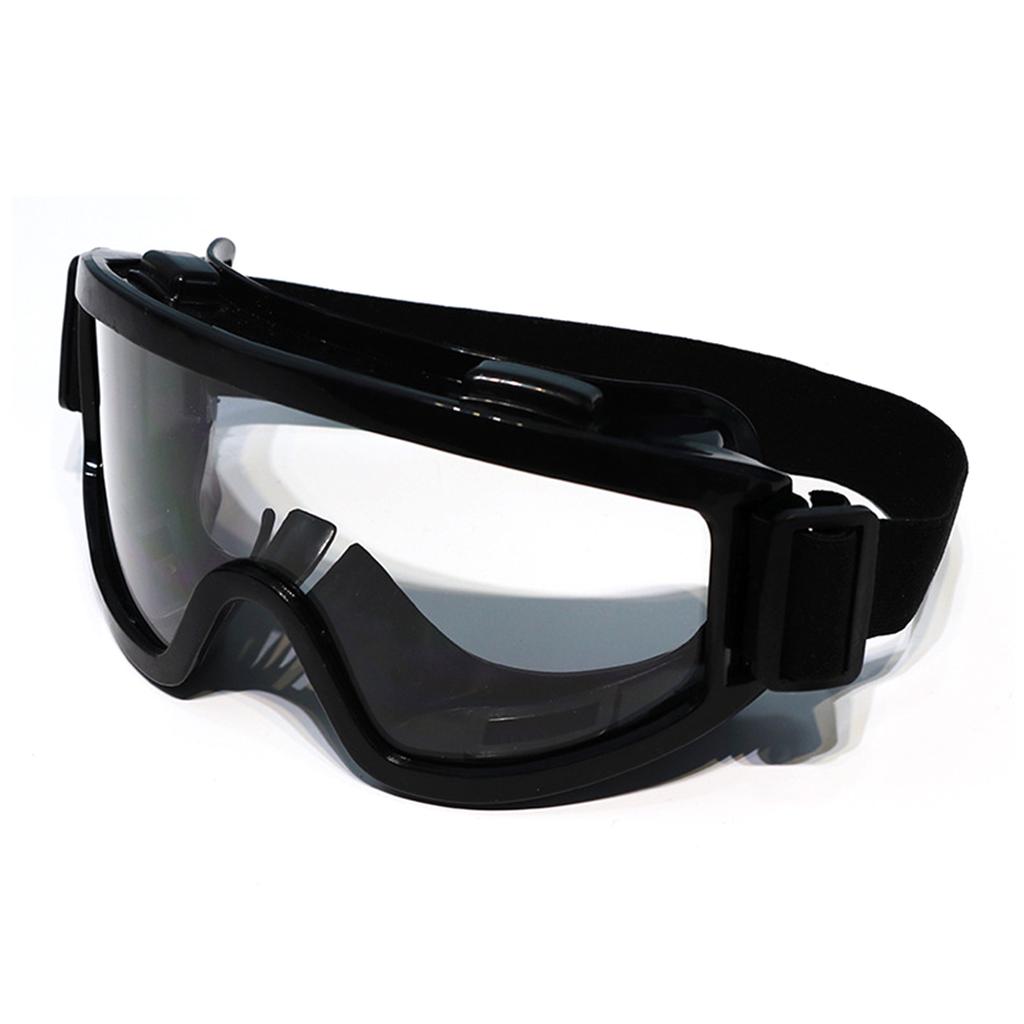 Schutzbrille Staubdicht Schützende Augenbekleidung Transparente Linse Bequem zum Arbeiten Betrachten Schwarzer Rahmen Transparente Linse