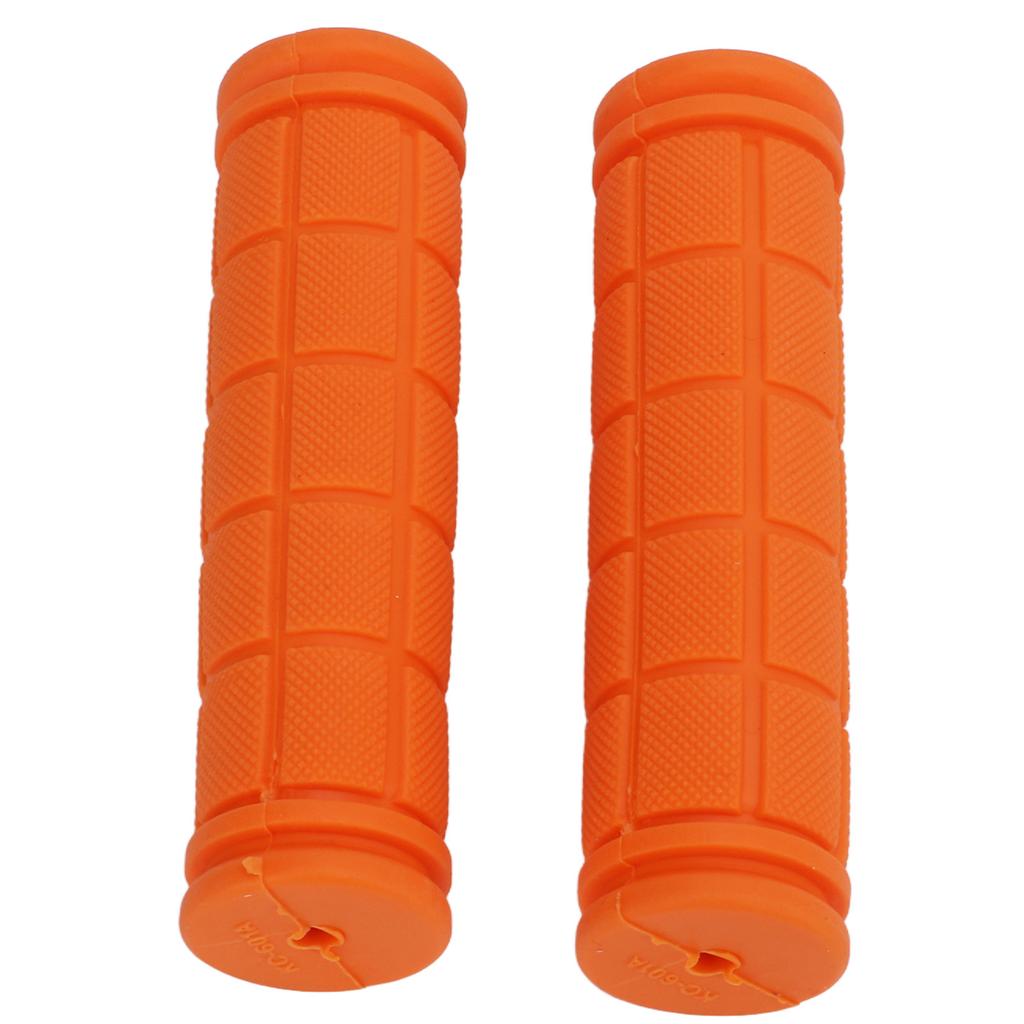 1Pair Rubber Bicycle Handle Grips Anti Slip Handlebar Grips for Mountain Road Urban BikeOrange