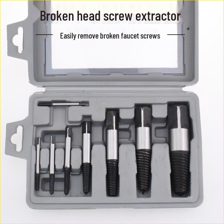 Universal Water Pipe and Faucet Broken Thread Extractor - 4 & 6 Point Stripped Thread Removal Tool