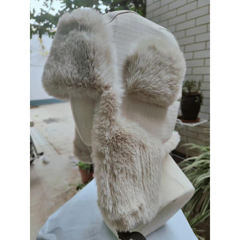 Plush men's outdoor ear protection hat, plush thickened cold-proof hat, ice and snow festival winter warm hat