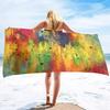 Microfiber Beach Towels Quick Drying Towels,Ink Painting Art Absorbent Sand Free Swim Pool Beach Towel Blanket for Travelling