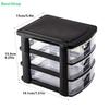3-Tier Plastic Drawer Storage Organizer,Clear Desktop Drawer Cabinet for Office,Stationery & Small Items