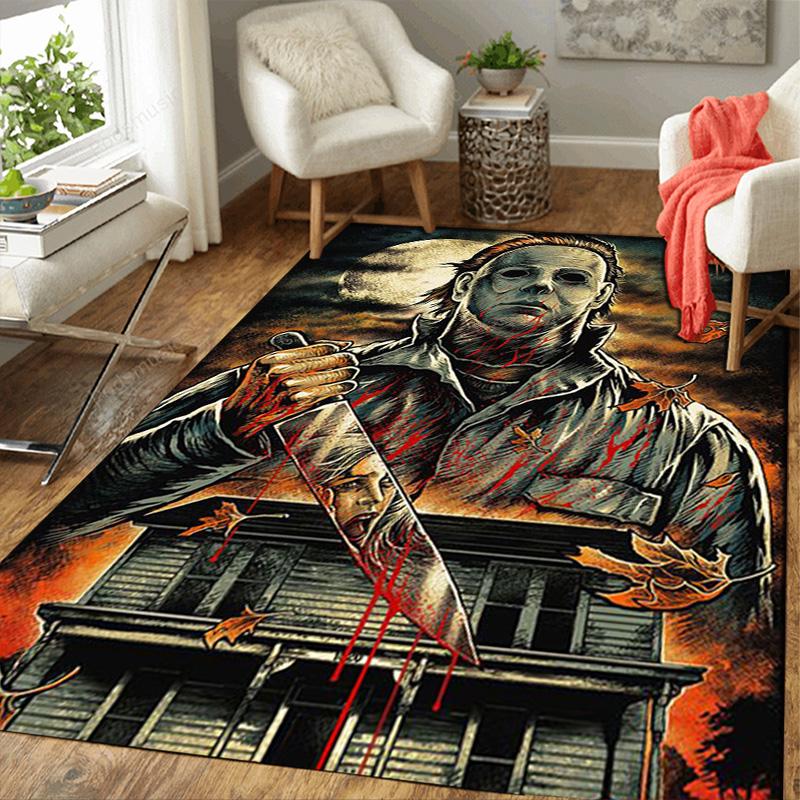 Michael Myers Rug Floor Mat for Living Room or Bedroom Soft and Comfortable Carpet a Gift for Birthday and Holiday.SFF0917415