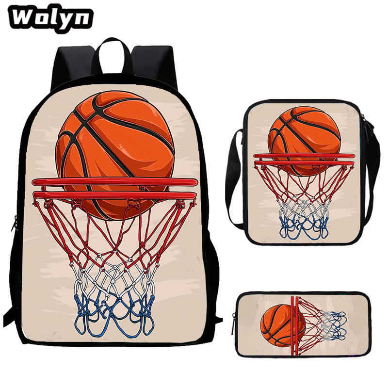 Basketball Basketball School Bag High Definition Printing Multifunctional Cross-Border Backpack