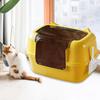 Fully Enclosed Cat Litter Box Portable Easy to Clean with Lid with Spade Potty Pan for Home Bathroom Apartment Dorm Living Room