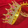 New Baroque Bride's Crown Headwear  Beauty Queen's Performance Crown Luxurious Lady's Full Round Crown