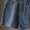 Bestseller 2025 Sommer Koreanischer Stil High Waist A-Linie Denimshorts für Damen