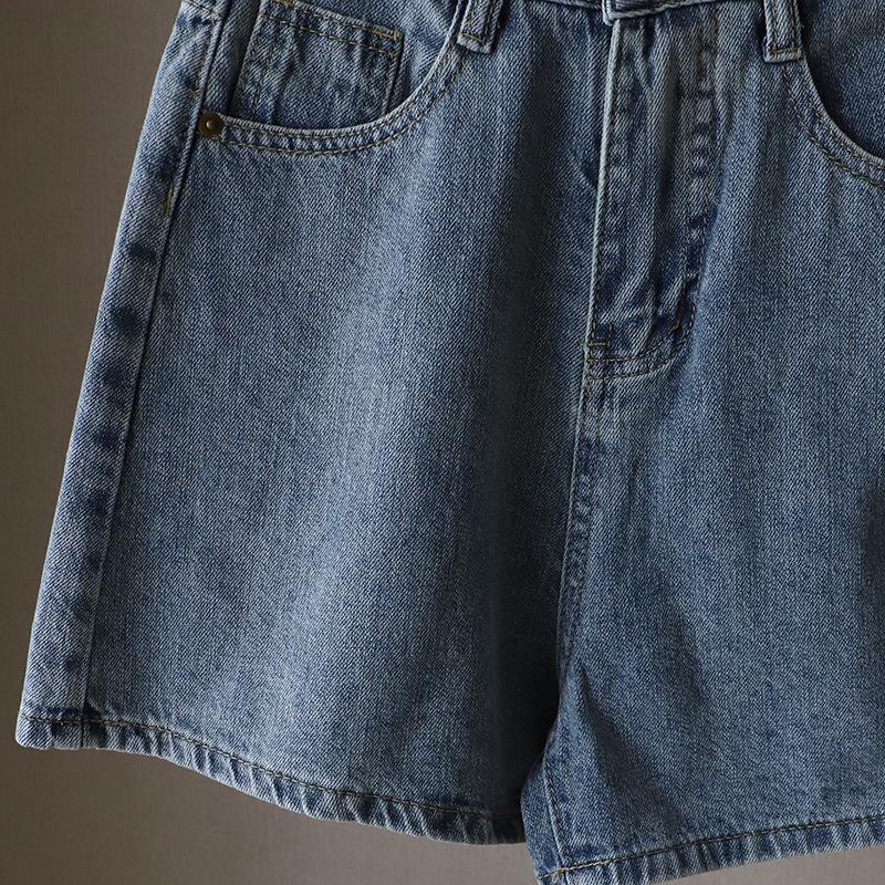 Bestseller 2025 Sommer Koreanischer Stil High Waist A-Linie Denimshorts für Damen