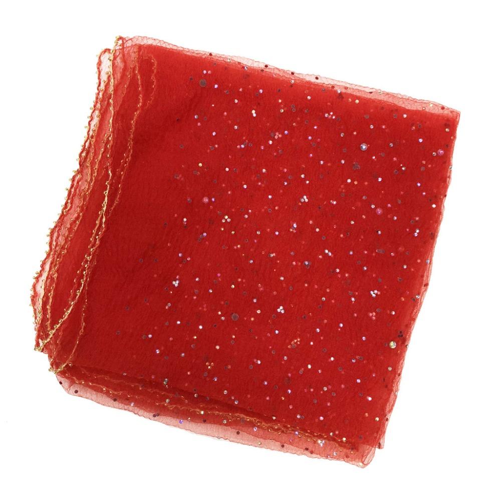 Modisches buntes Pailletten-Bandana 80cm*80cm Ultra-dünnes atmungsaktives Kopftuch Sommer Sonnenschutz
