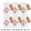 1-6Set 7cm Square Rose Mirror with Storage Bag Lady Handbag Portable Handheld Folding Mirror Dressing Table Makeup Accessories