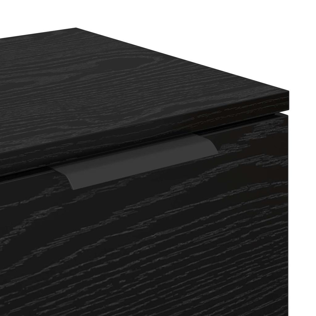 Sideboard in Black Oak Look 60 x 30 x 70 cm Engineered Wood