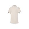 Li Ning Solid Color Moisture Wicking Quick Dry Breathable Polo Shirt Women Tops Oatmeal-Gray APLU206-3