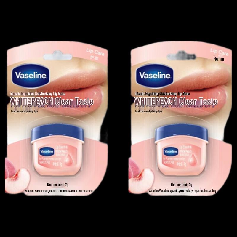 Vaseline Classic Repair Lip Balm - White Peach Twin Pack