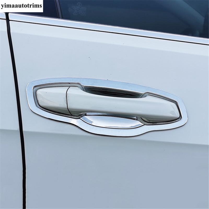 For VW Volkswagen Golf 7 7.5 MK7 2014 - ABS / Chrome Carbon Fiber Car Door Handle Bowl Cover Kit Trim Exterior Accessories