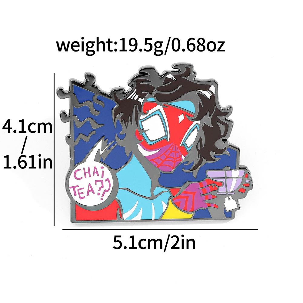 89 Spider-Man Alloy Brooch Marvel Superhero Spider-Man Metal Badge Backpack Jacket Personalized Decoration