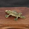 Retro Brass Platypus Ornament Solid Copper Duckbill Miniature Figurine Metal Tea Pet Feng Shui Collectible Model Home Decor