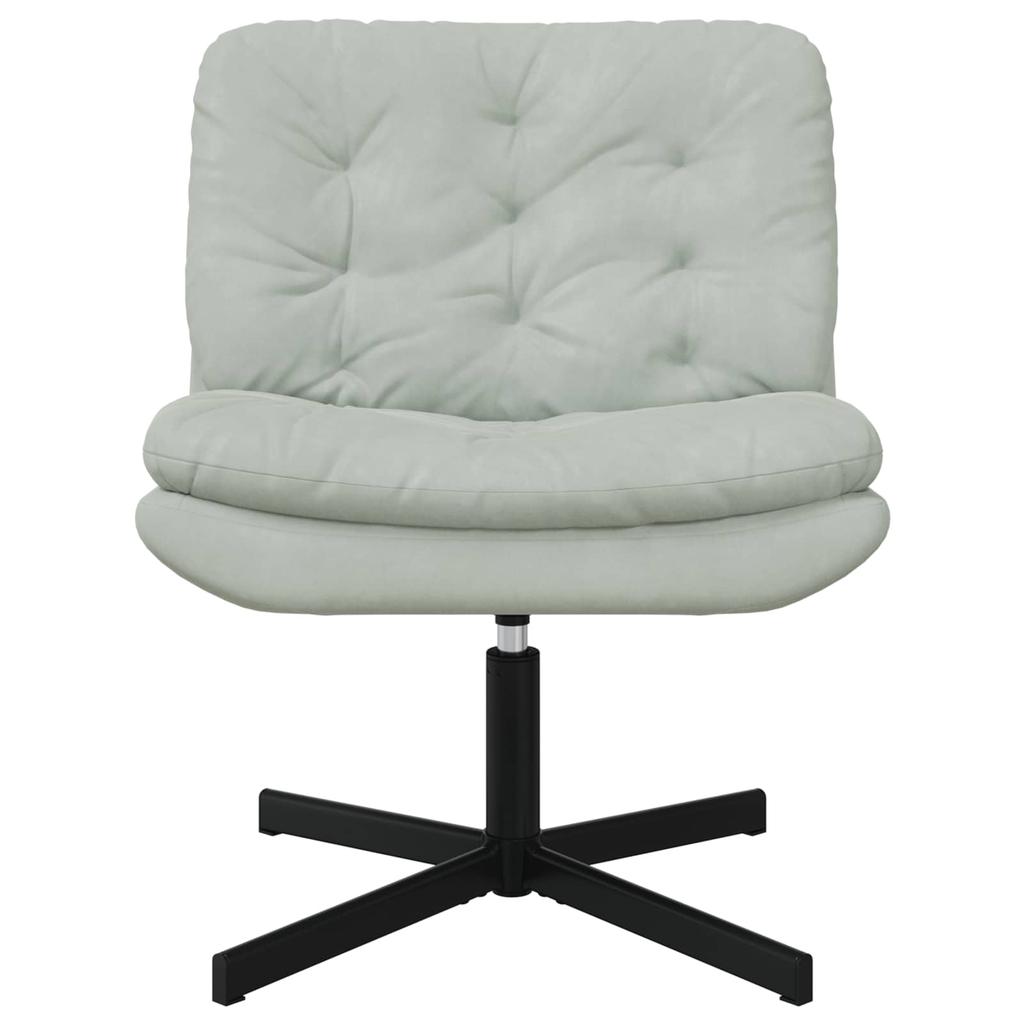 Swivel Relaxation Chair Light Grey 63 X 75 X 76 Cm Velvet