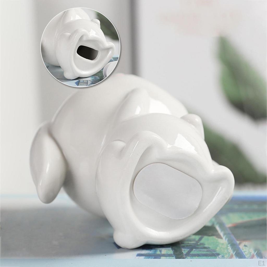 Bunny Bank, Ceramic Figure for Saving Money, Small Sculpture Kids And Adults