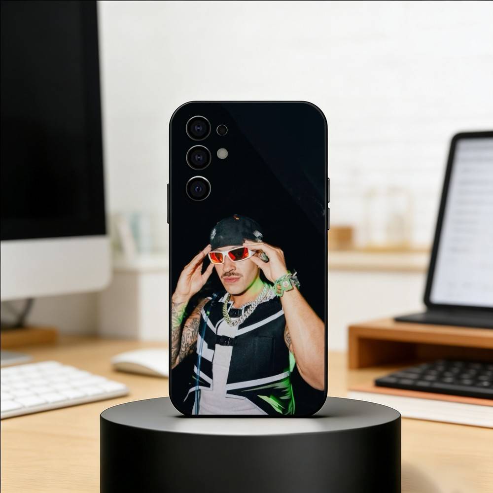 singer Feid Ferxxo SlXDO Phone Case Black Silicone Soft For Samsung S25,S24,S21,S22,S23,S30,Ultra,S20,Plus,Fe,Lite