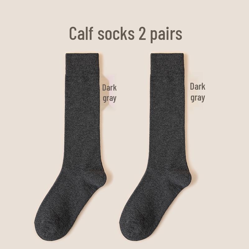 Women's Premium Cotton Mid-Calf & Thigh-High Socks: Versatile for All Seasons, Black