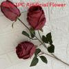 3head Long Branch Rose Artificial Flowers For Wedding Decor And Home Decorations